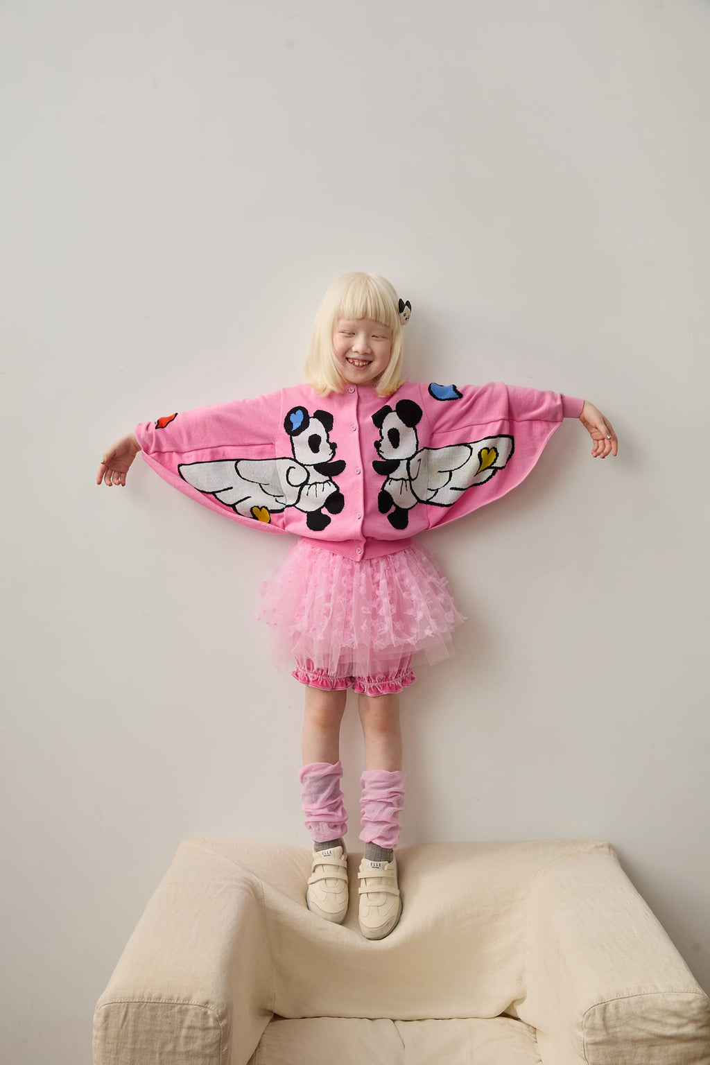 Colour-Block Knee-High Socks by Poco Blush — hero view 4