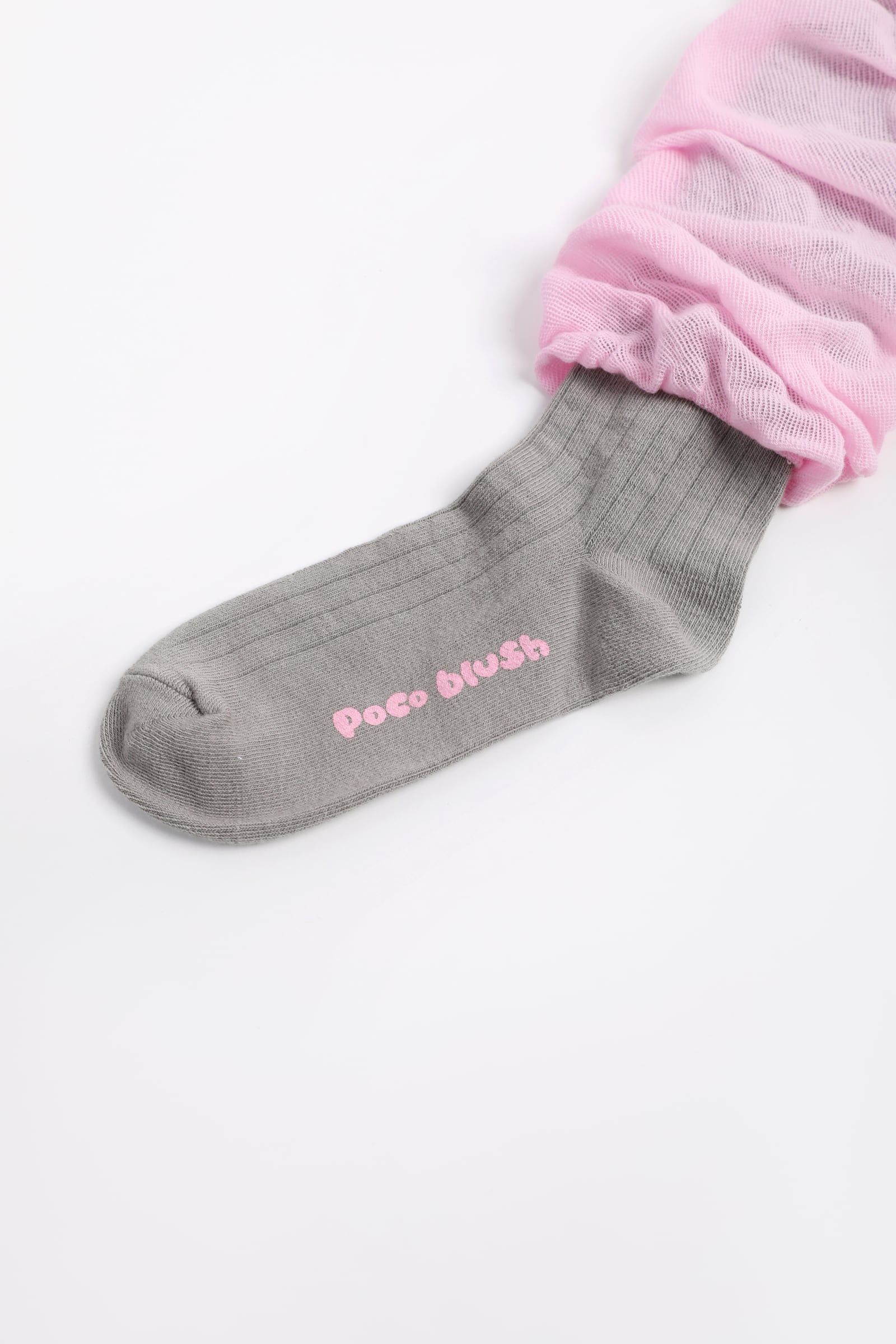 Colour-Block Knee-High Socks by Poco Blush — detail view 9