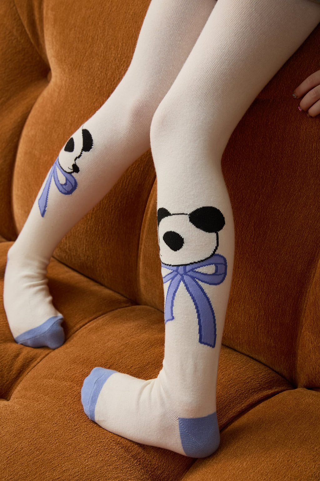 Ink-Wash Animals Jacquard Tights by Poco Blush — hero view 2