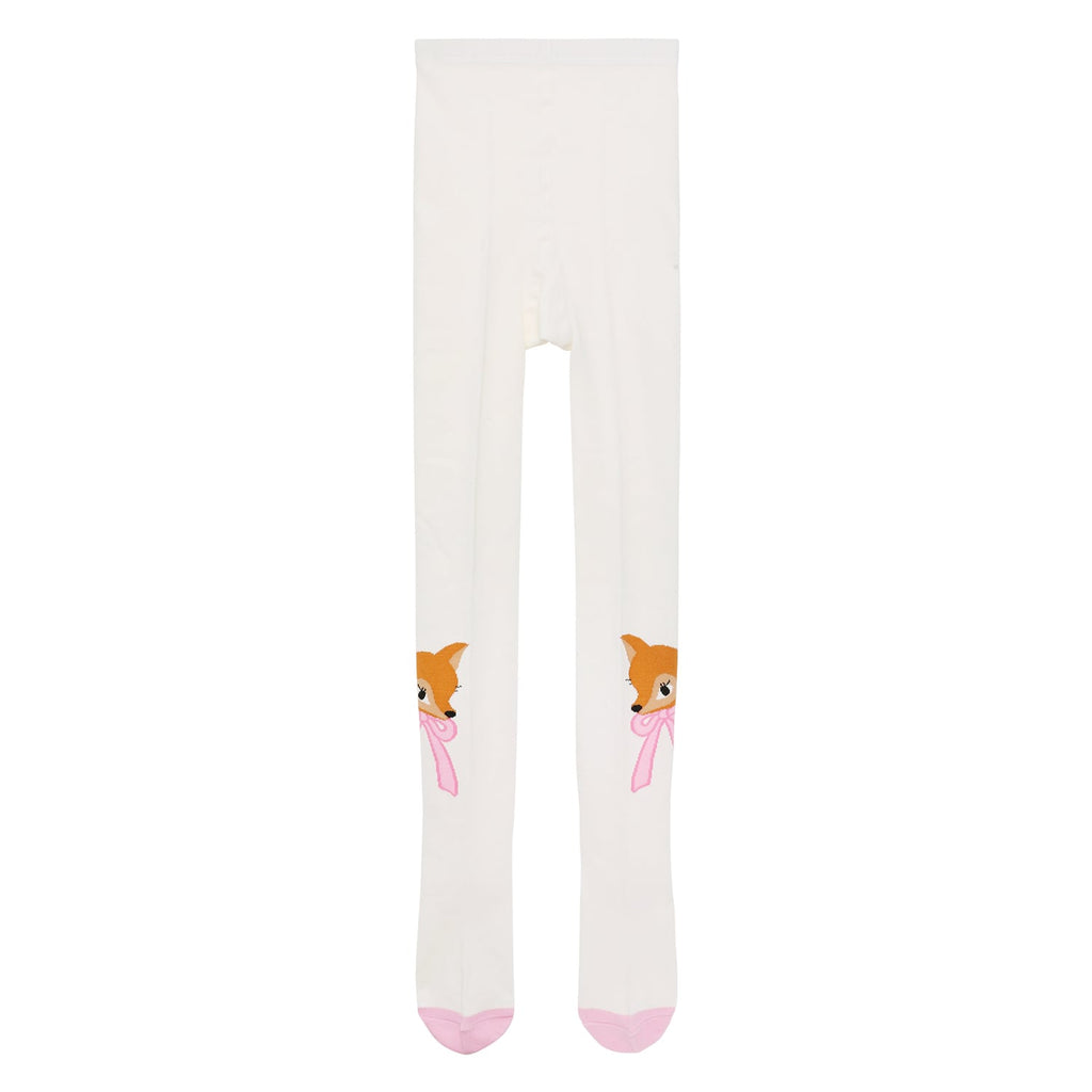Ink-Wash Animals Jacquard Tights by Poco Blush — flat view 7