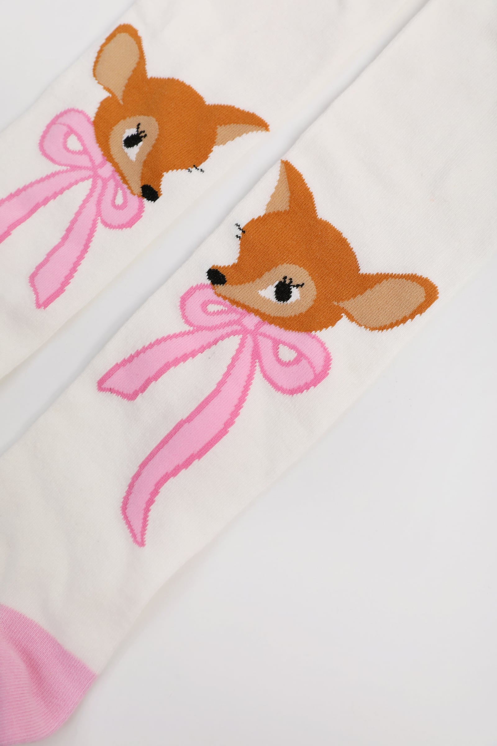 Ink-Wash Animals Jacquard Tights by Poco Blush — detail view 9