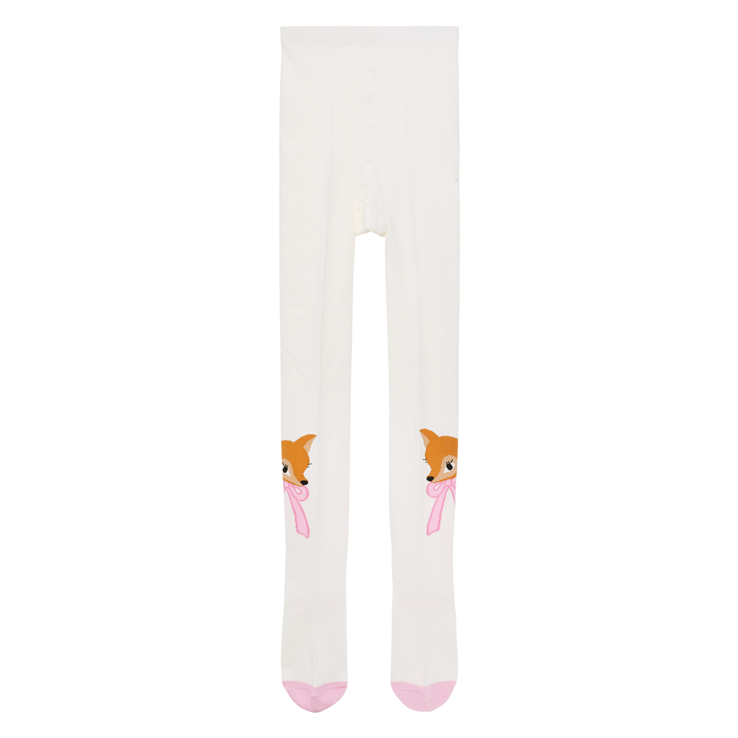 Ink-Wash Animals Jacquard Tights in Icing Blue — flat lay