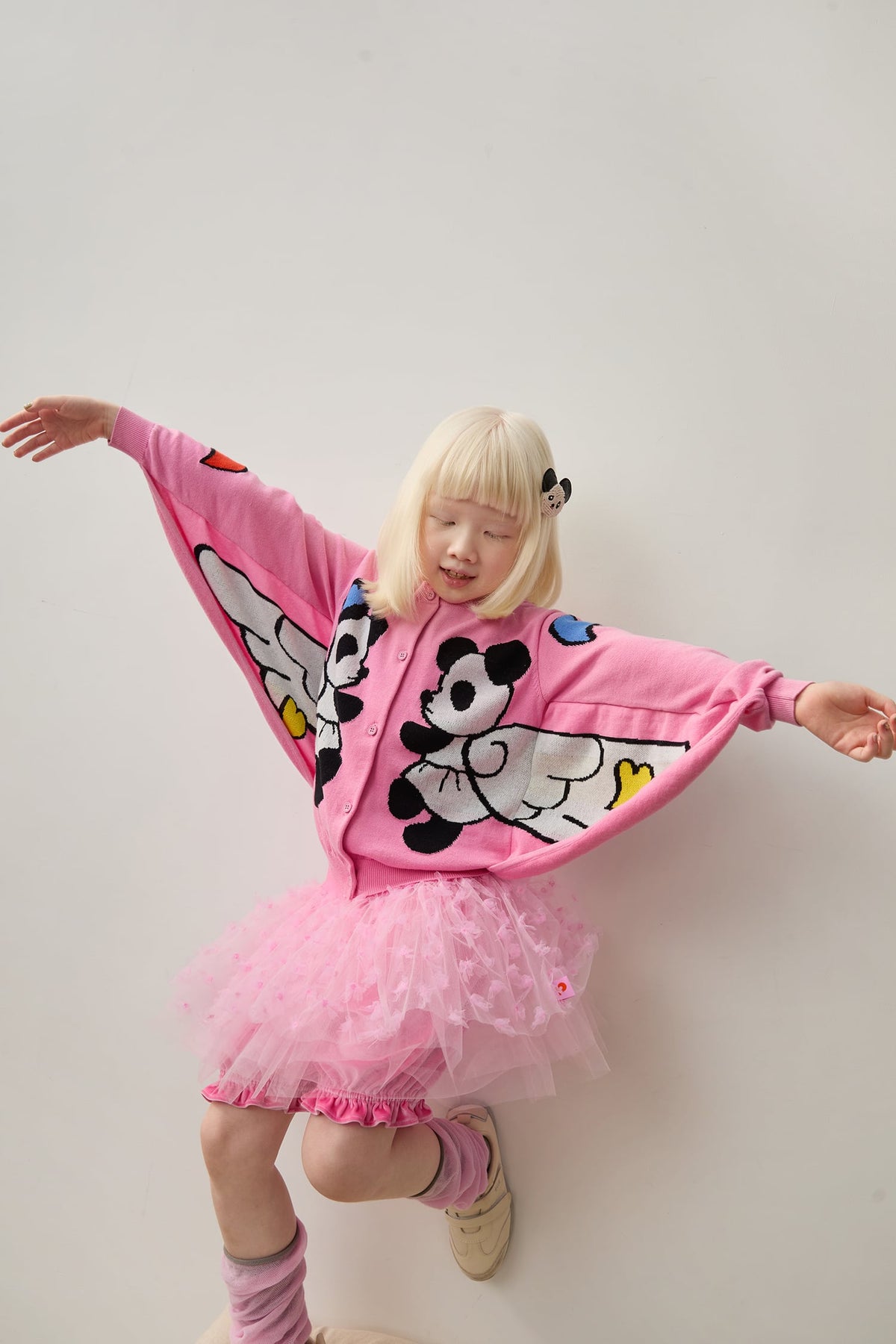 Flying Panda Wing Knit Sweater by Poco Blush — hero view 2