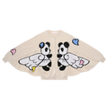 Flying Panda Wing Knit Sweater in Peach Blossom — flat lay
