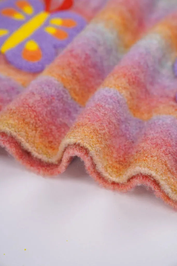 Poco Blush Butterfly Gradient Knit Sweater