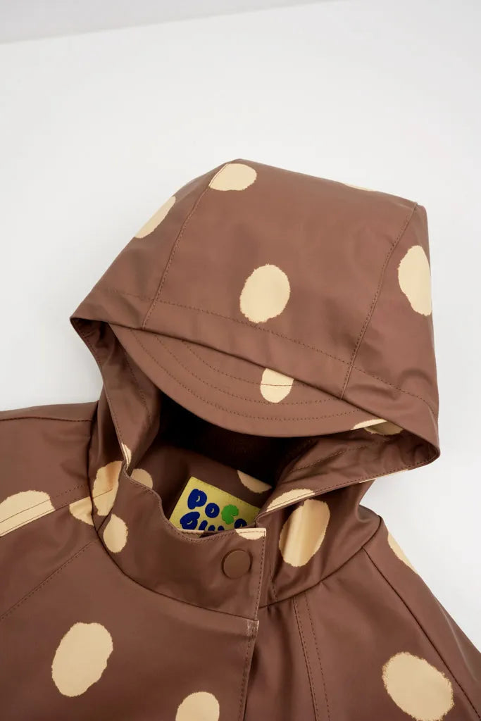 Poco Blush Deer Spot Mid-Length Raincoat