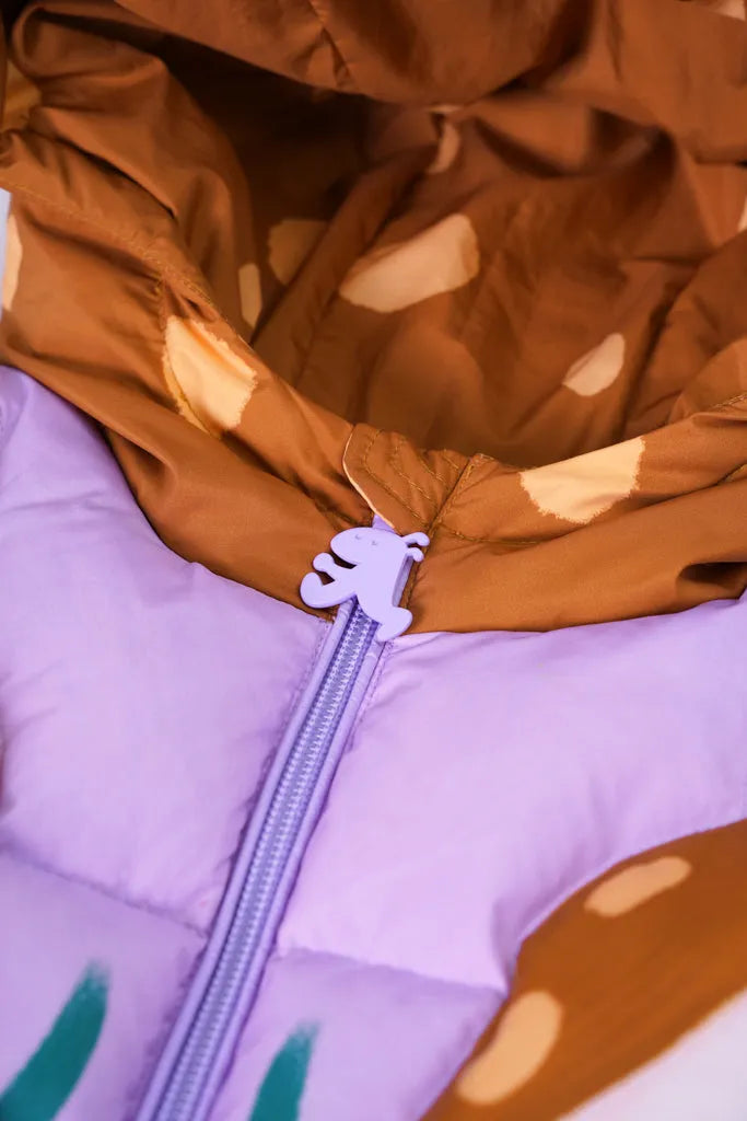 Poco Blush Hanging Flowers Deer Down Jacket