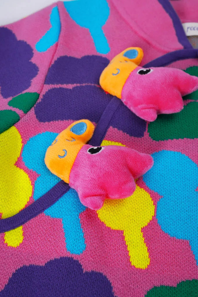 Poco Blush Tanghulu & Dumplings Knit Cheongsam Dress