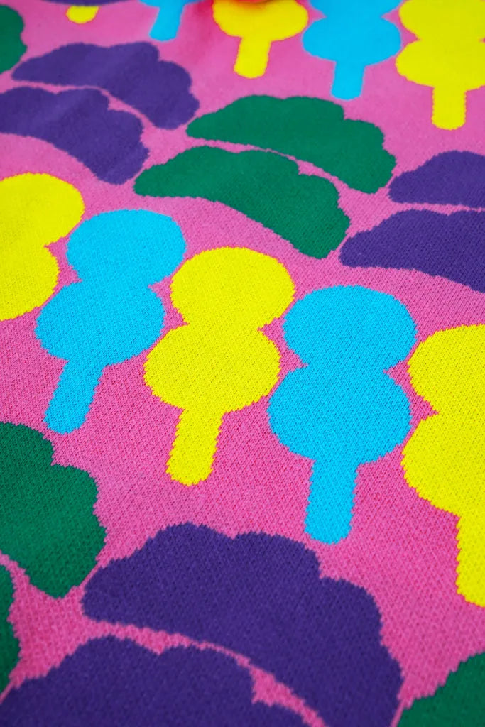 Poco Blush Tanghulu & Dumplings Knit Cheongsam Dress