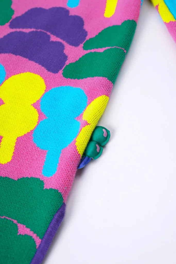 Poco Blush Tanghulu & Dumplings Knit Cheongsam Dress