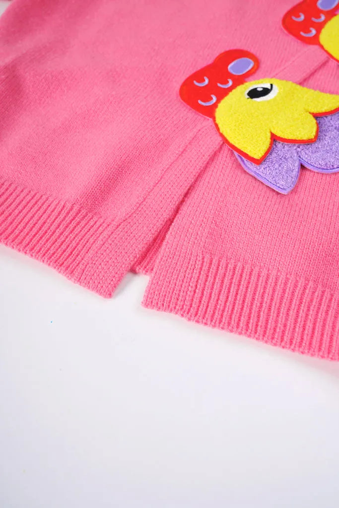 Poco Blush Dragon Patch Knit Sweater