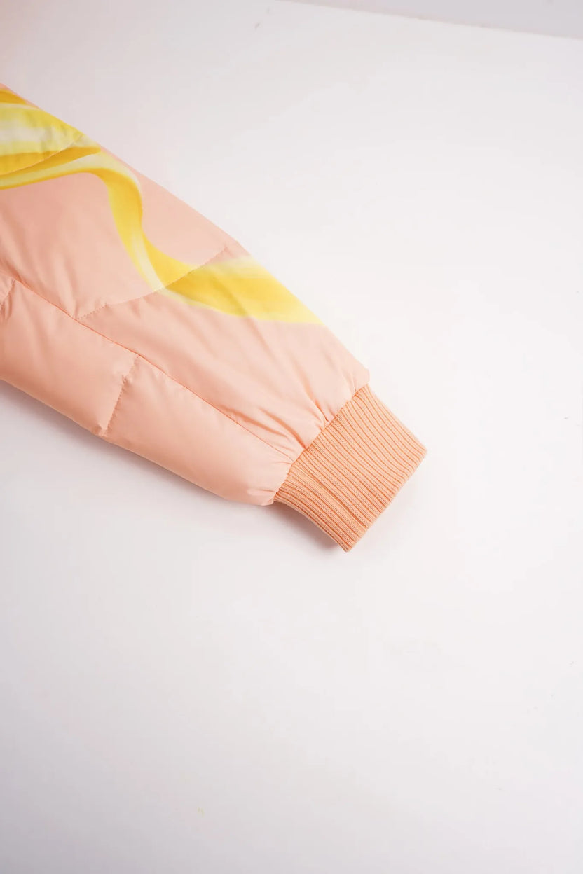 Bow Print Goose Down Jacket by Poco Blush, image 11