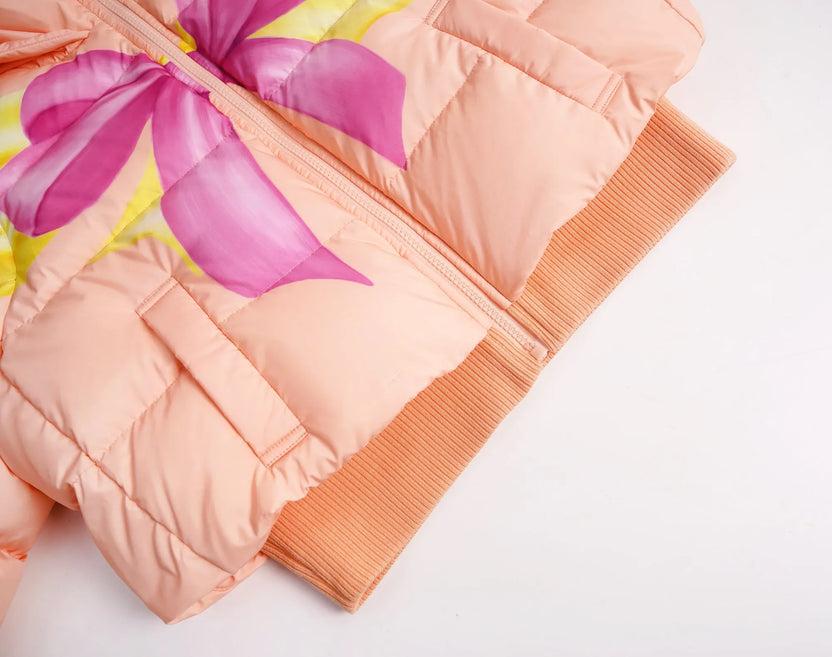 Bow Print Goose Down Jacket by Poco Blush, image 13