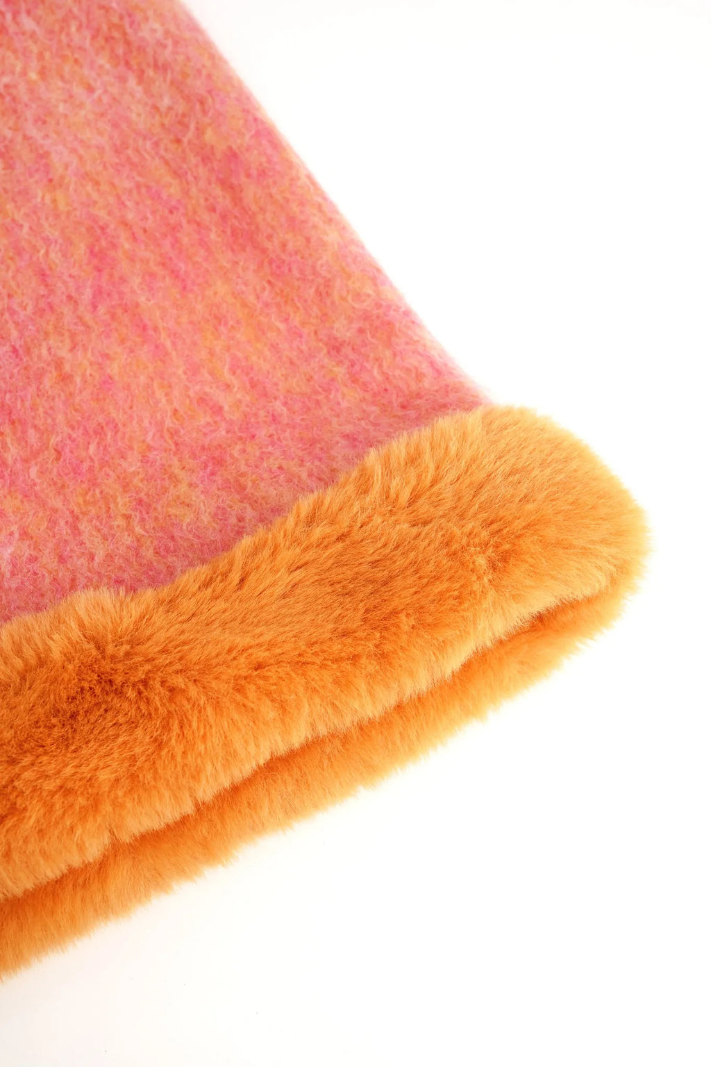 Poco Blush Panda and Peach Embroidered Wool-Blend Dress