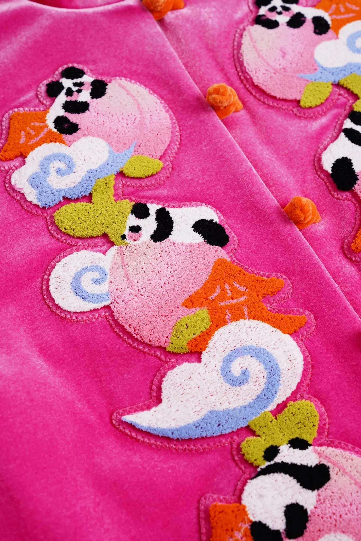 Poco Blush Chinese-Style Velvet Embroidered Jacket