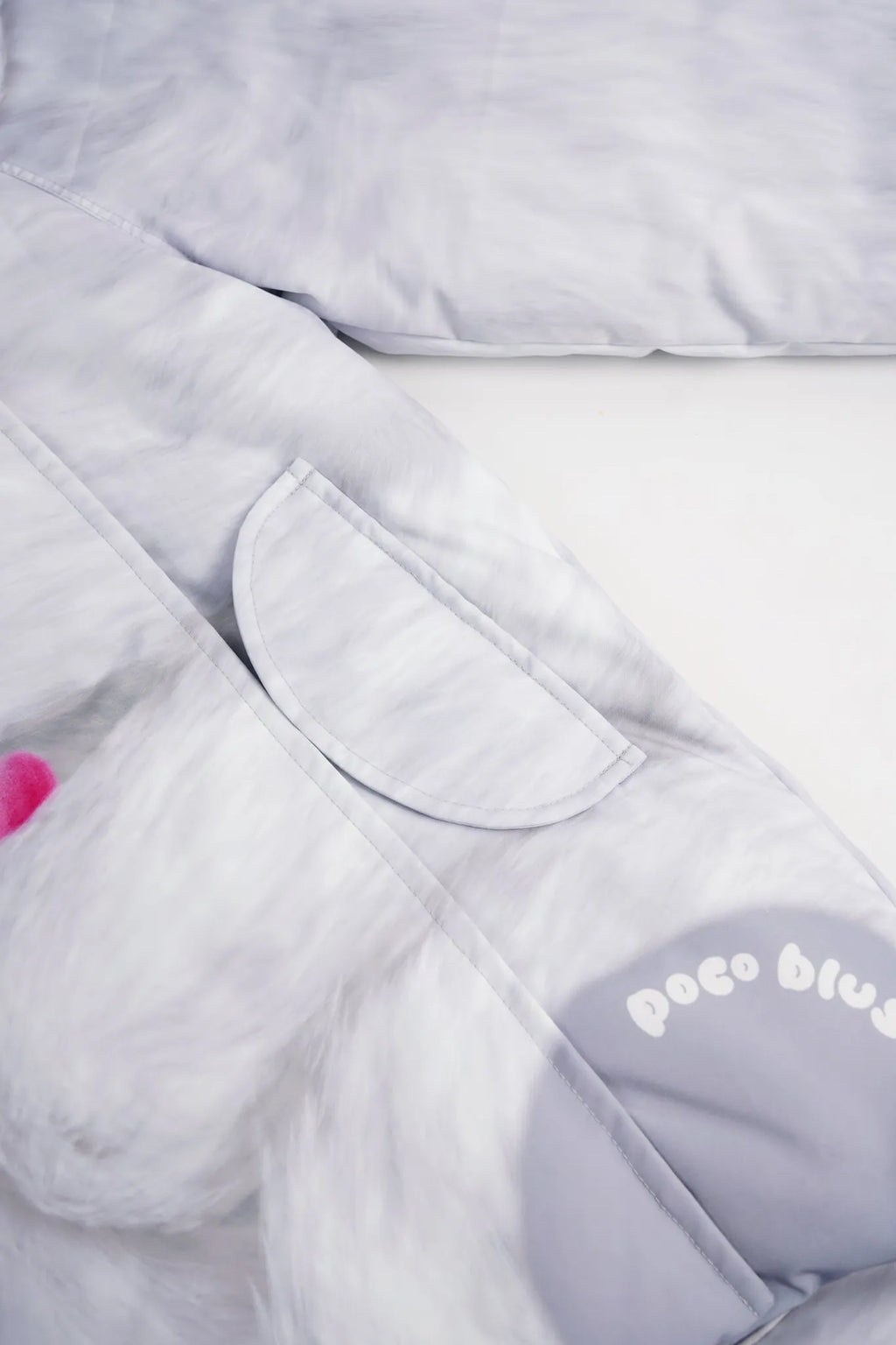 Poco Blush Printed Goose Down Jacket – Big Face Cat & Bow