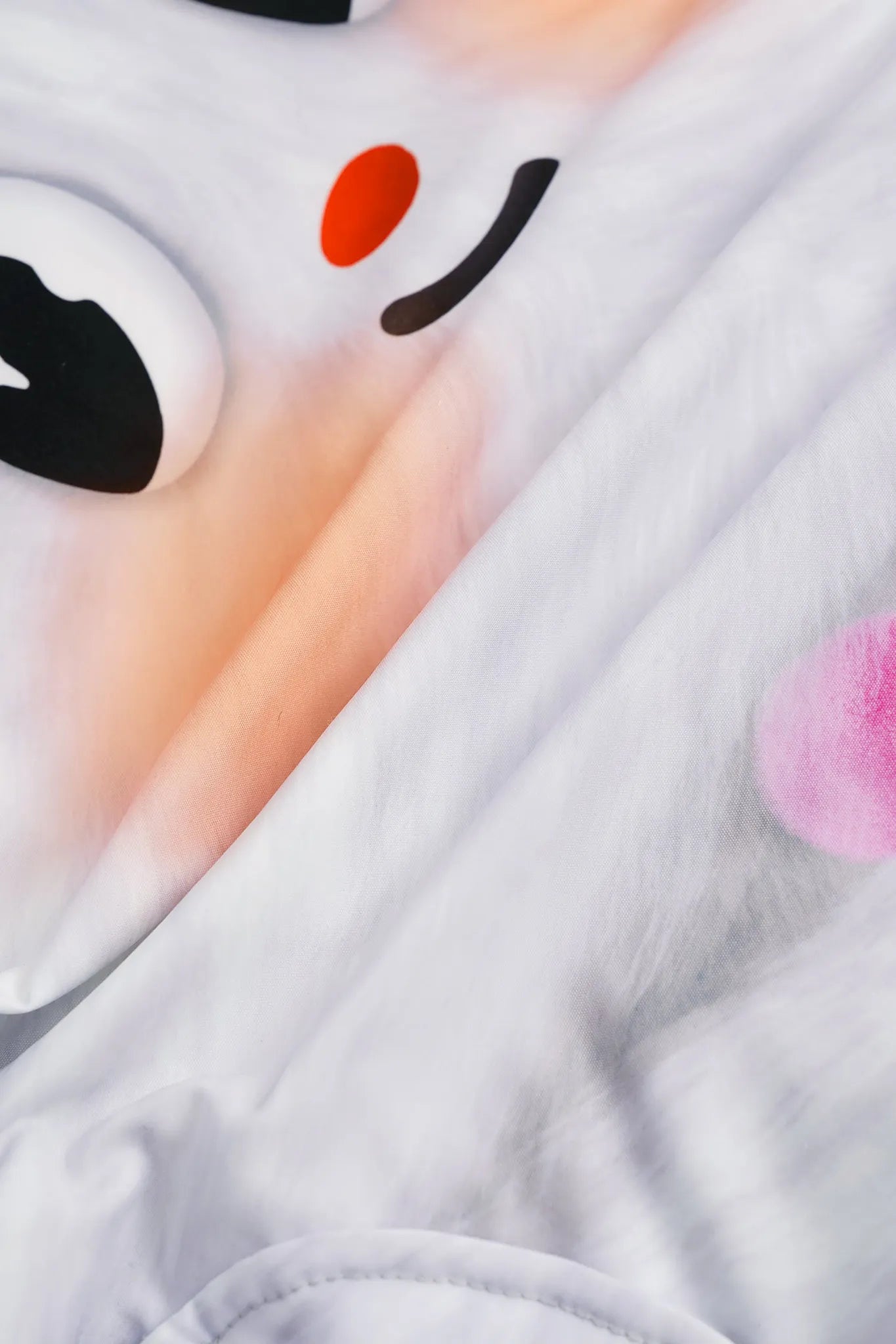 Poco Blush Printed Goose Down Jacket – Big Face Cat & Bow