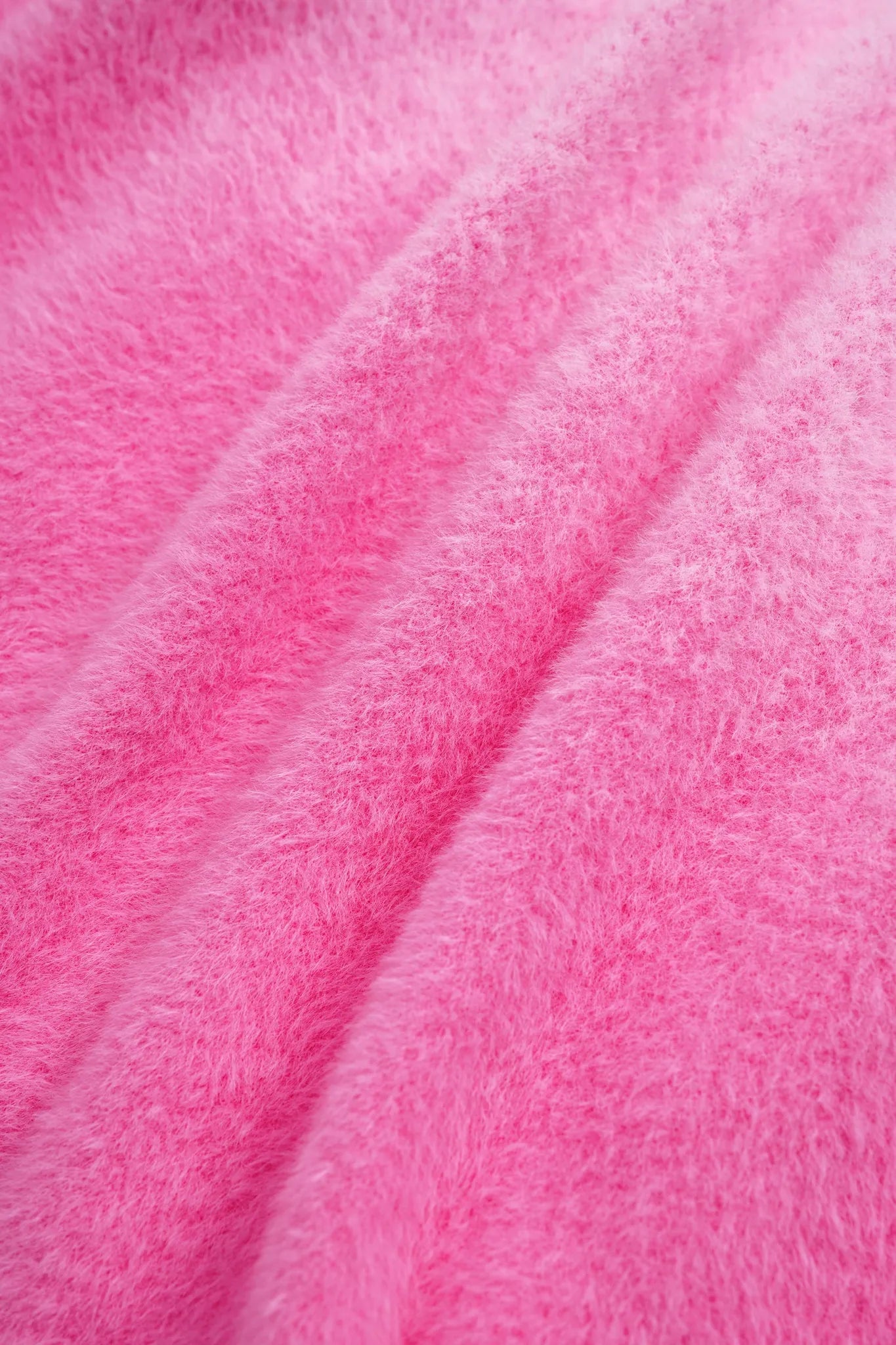 Poco Blush Panda & Peach Ombre Knit Sweater with Embroidered