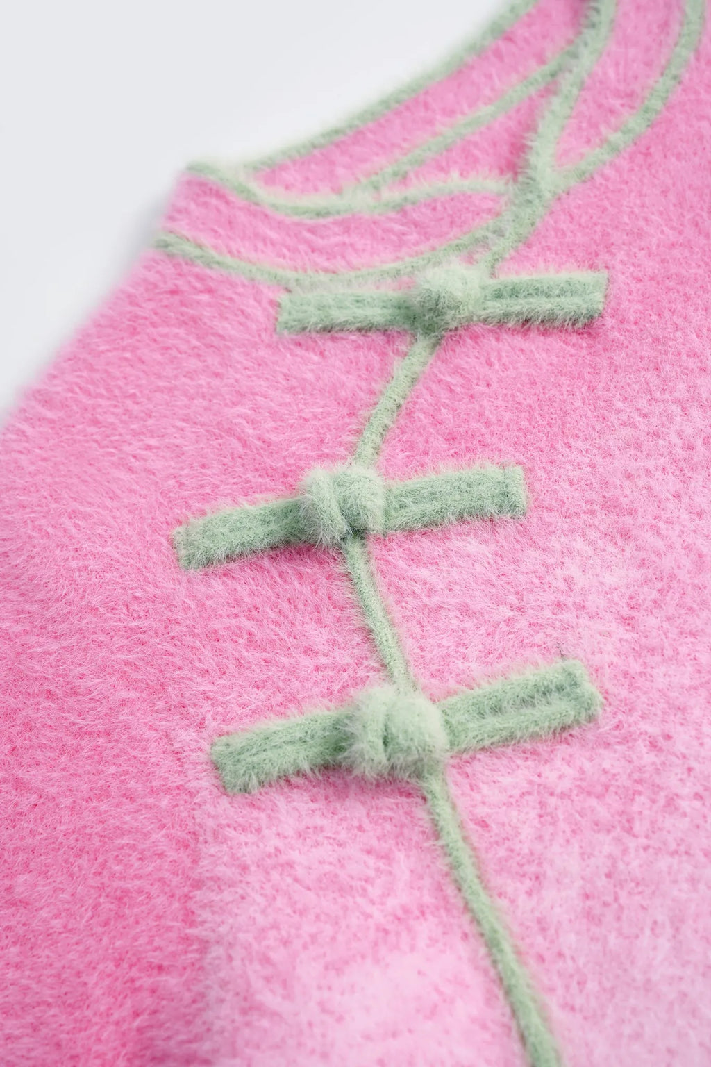 Peach Blush Ombre Faux-Mink Knit Sweater by Poco Blush, image 9