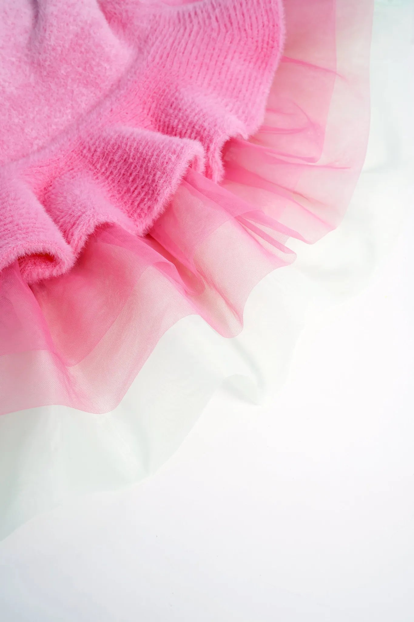 Poco Blush Peach Blush Ombre Faux-Mink Knit Dress