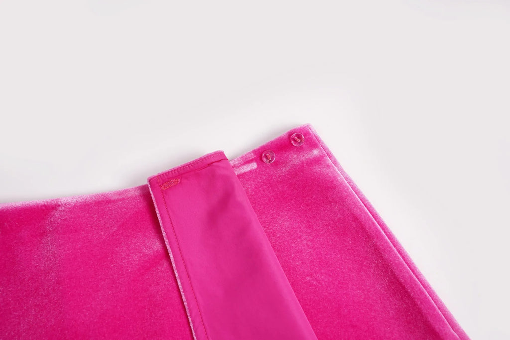 Poco Blush Panda and Peach Embroidered Wrap-Skirt Trousers