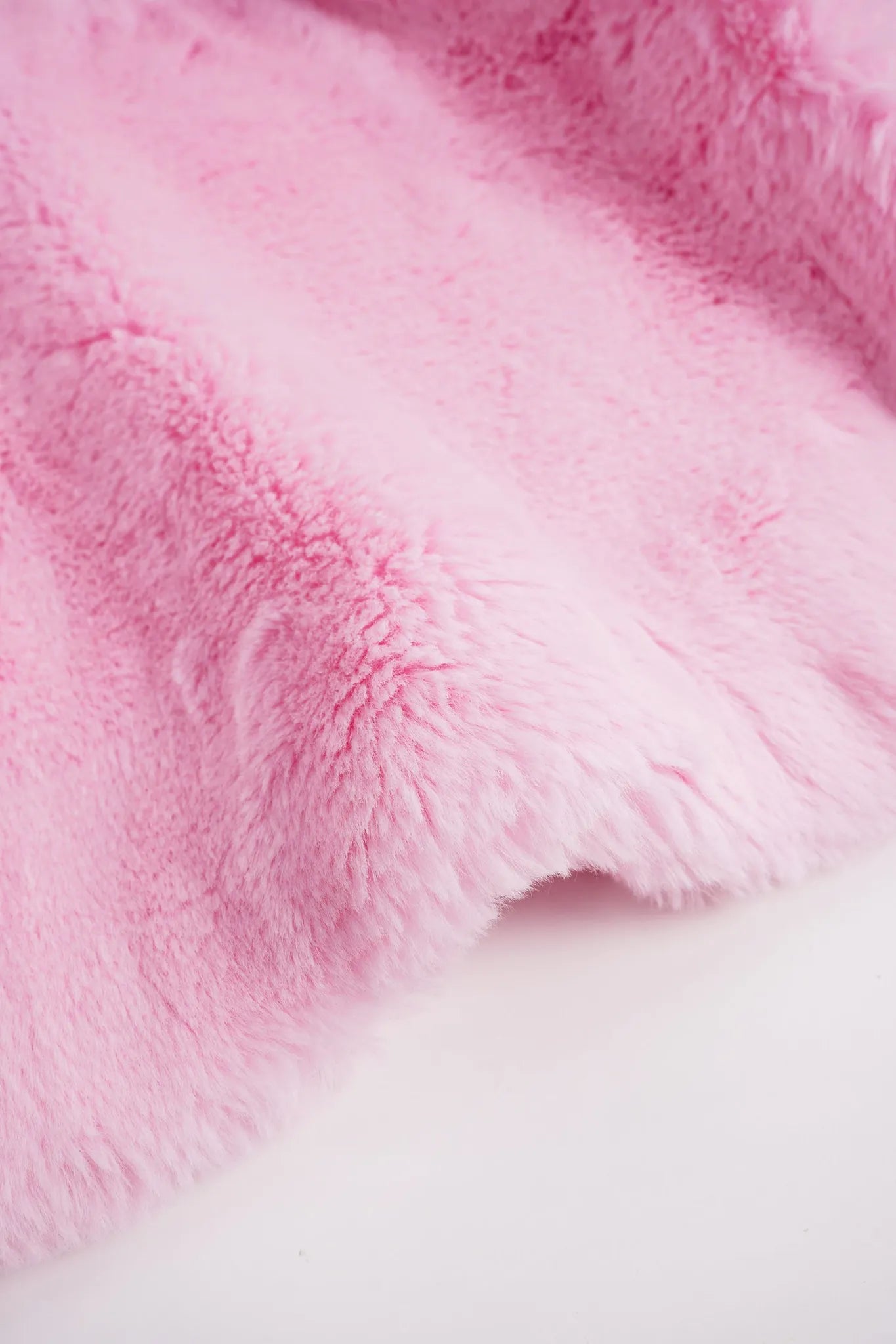 Poco Blush Faux-Fur Chinese-Style Jacket with Panda Frog Buttons