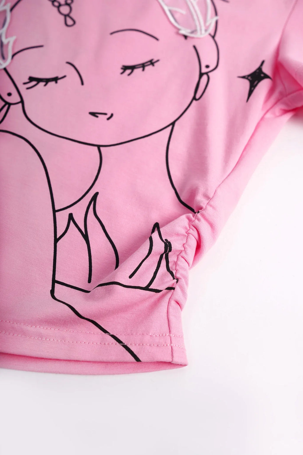 Poco Blush Fairy Ballerina Graphic Tee with 3D Lace