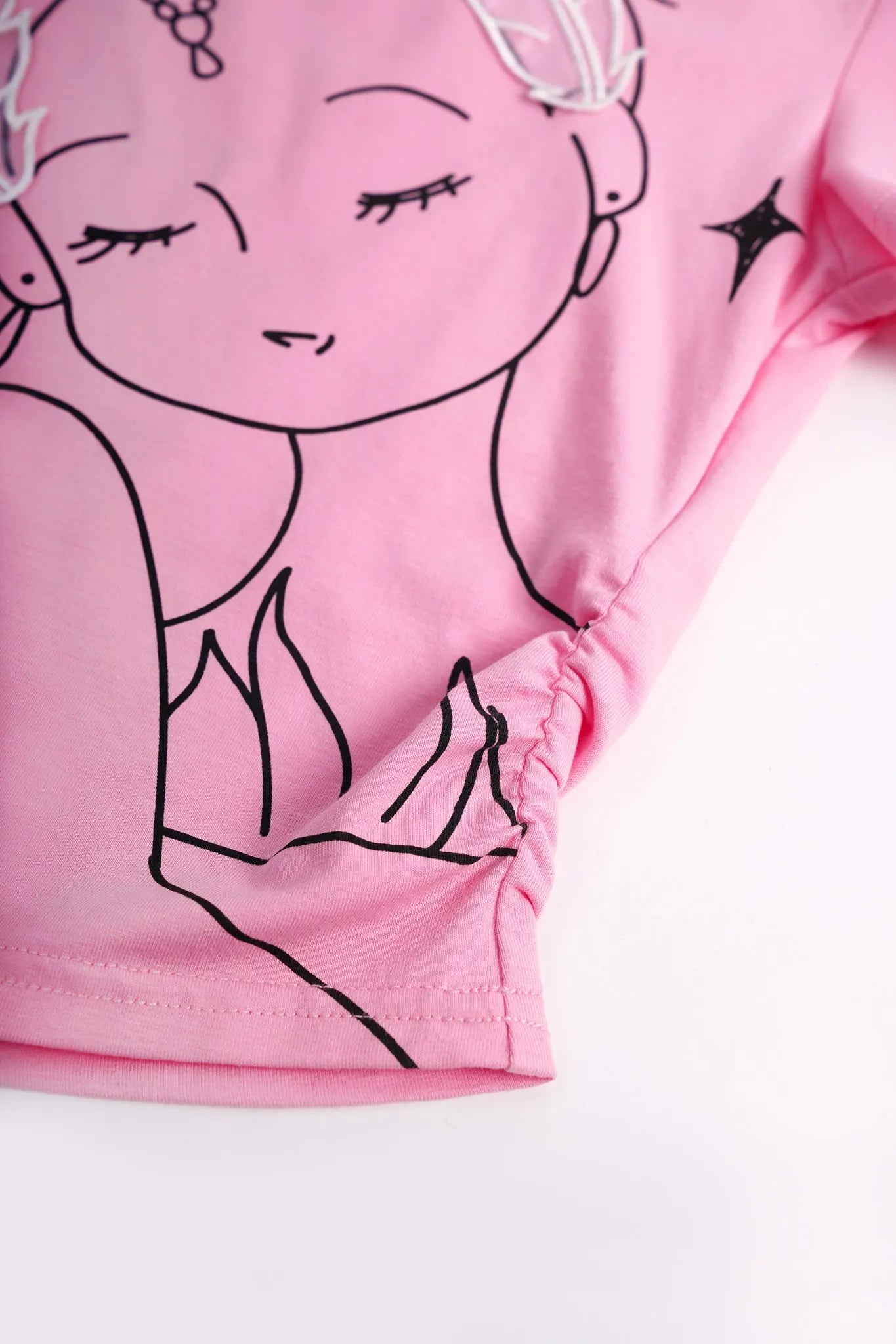 Poco Blush Fairy Ballerina Graphic Tee with 3D Lace