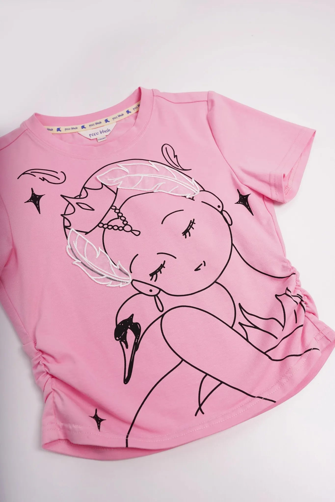 Poco Blush Fairy Ballerina Graphic Tee with 3D Lace