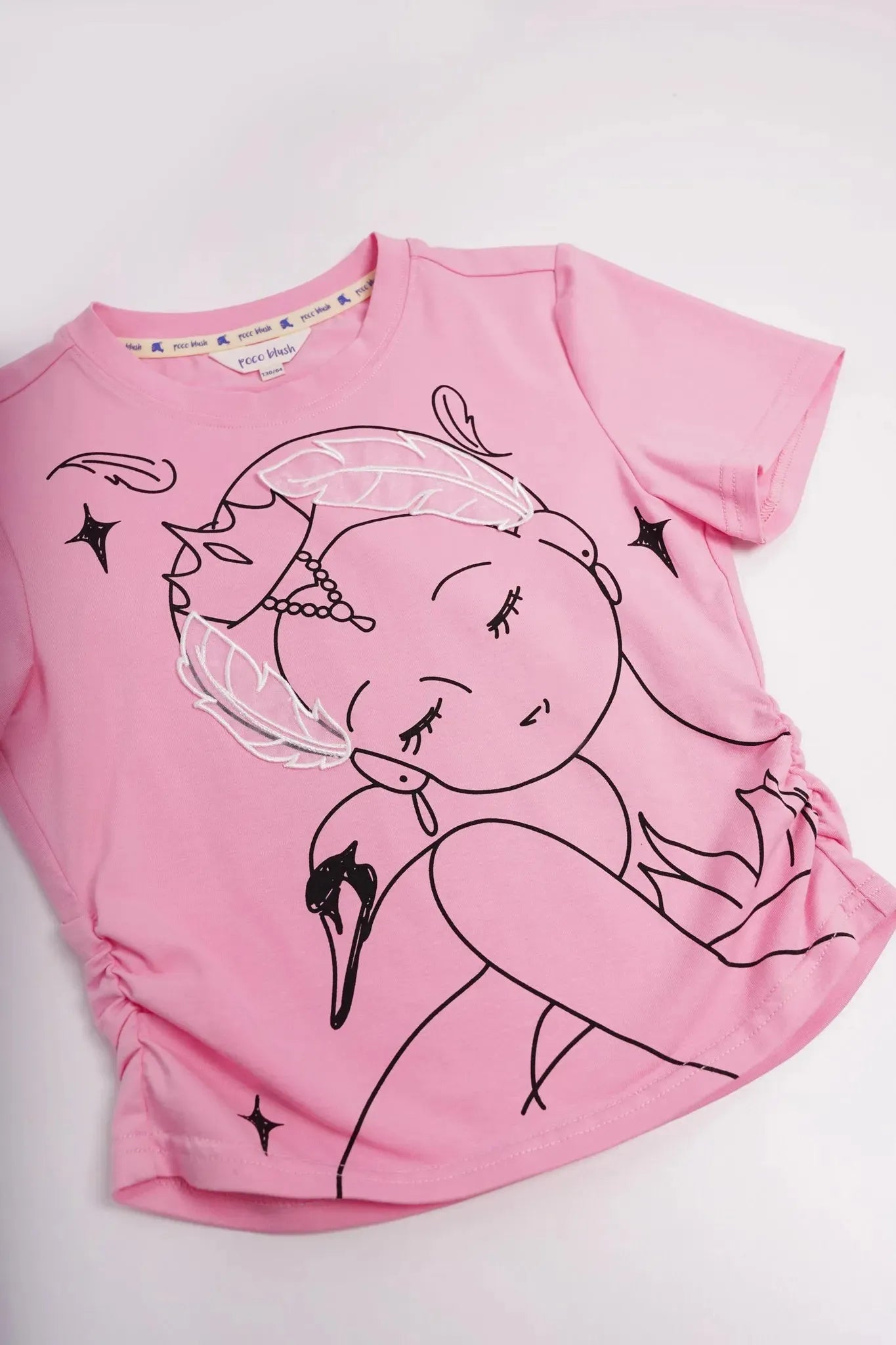 Poco Blush Fairy Ballerina Graphic Tee with 3D Lace