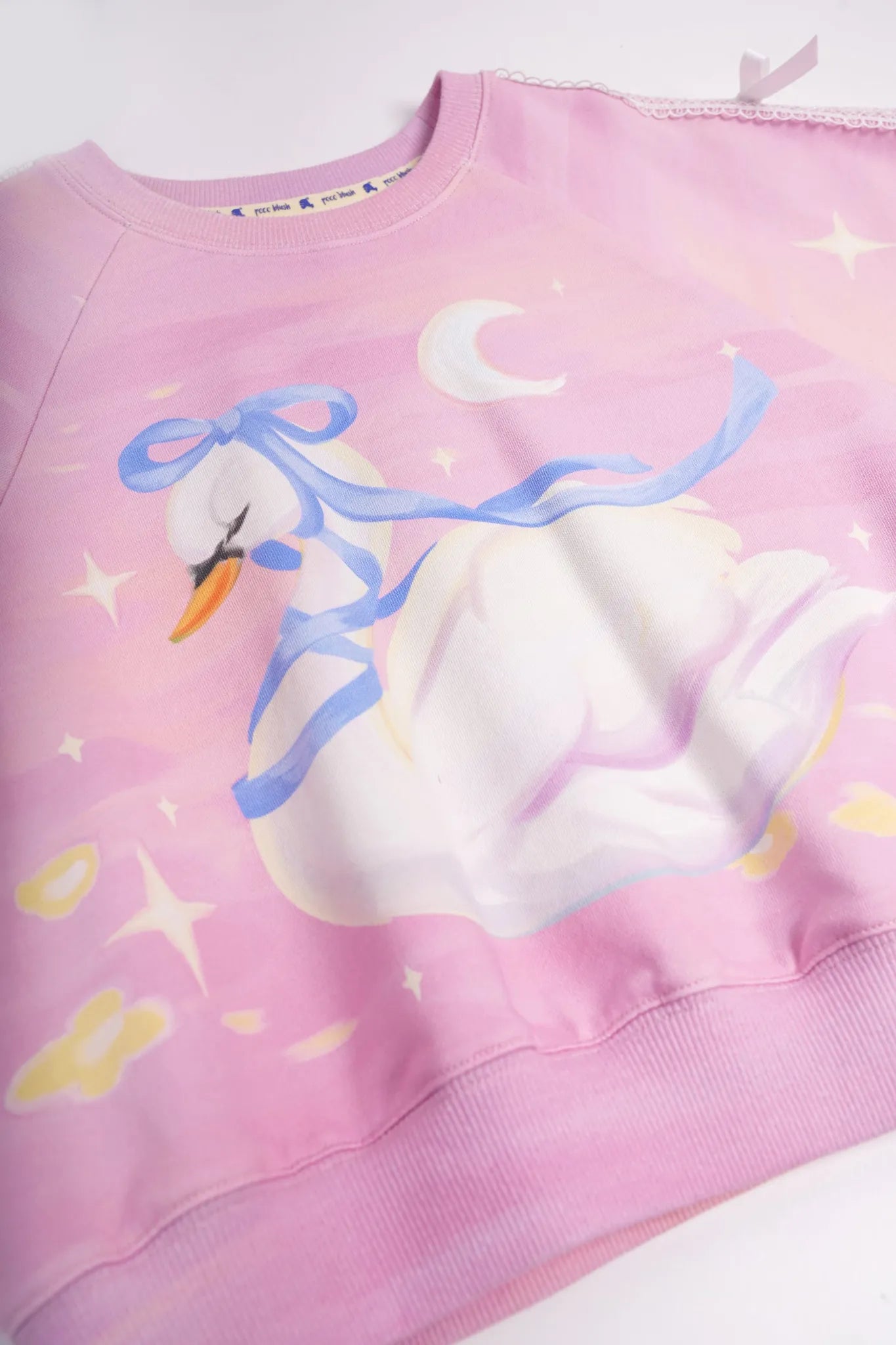 Poco Blush Swan Lace Dream Sweatshirt