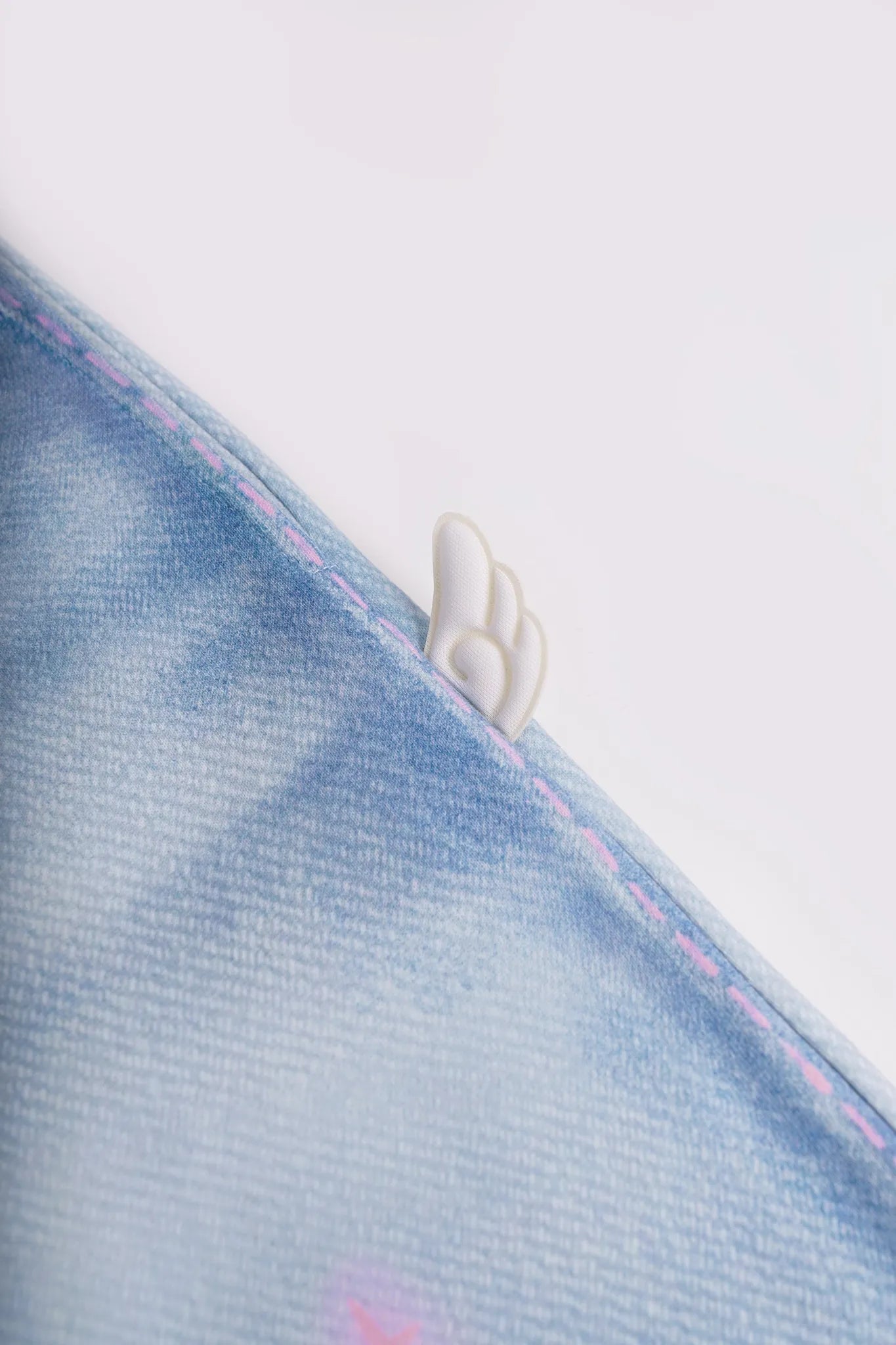 Poco Blush Denim Joggers with Wing Print