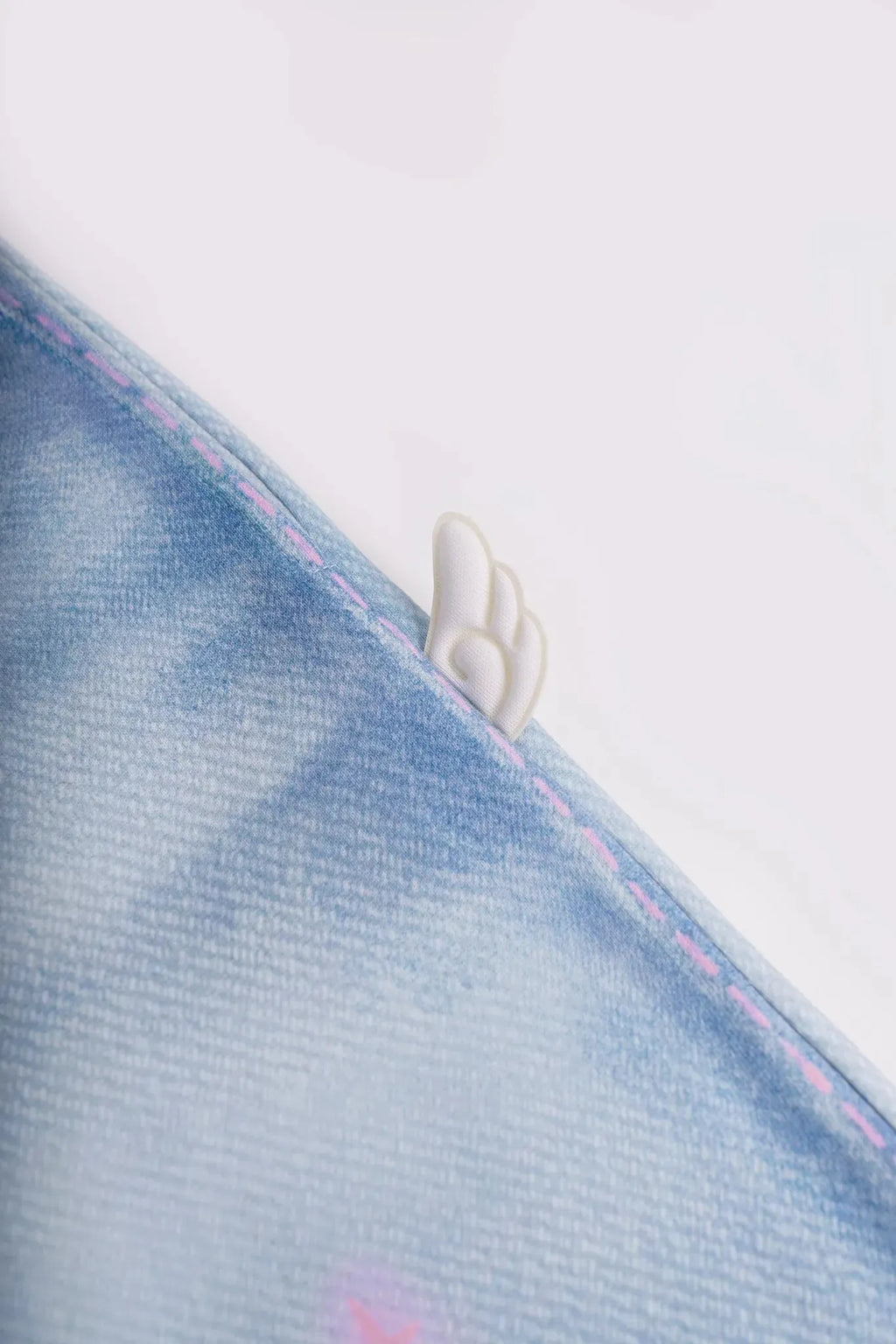 Poco Blush Denim Joggers with Wing Print