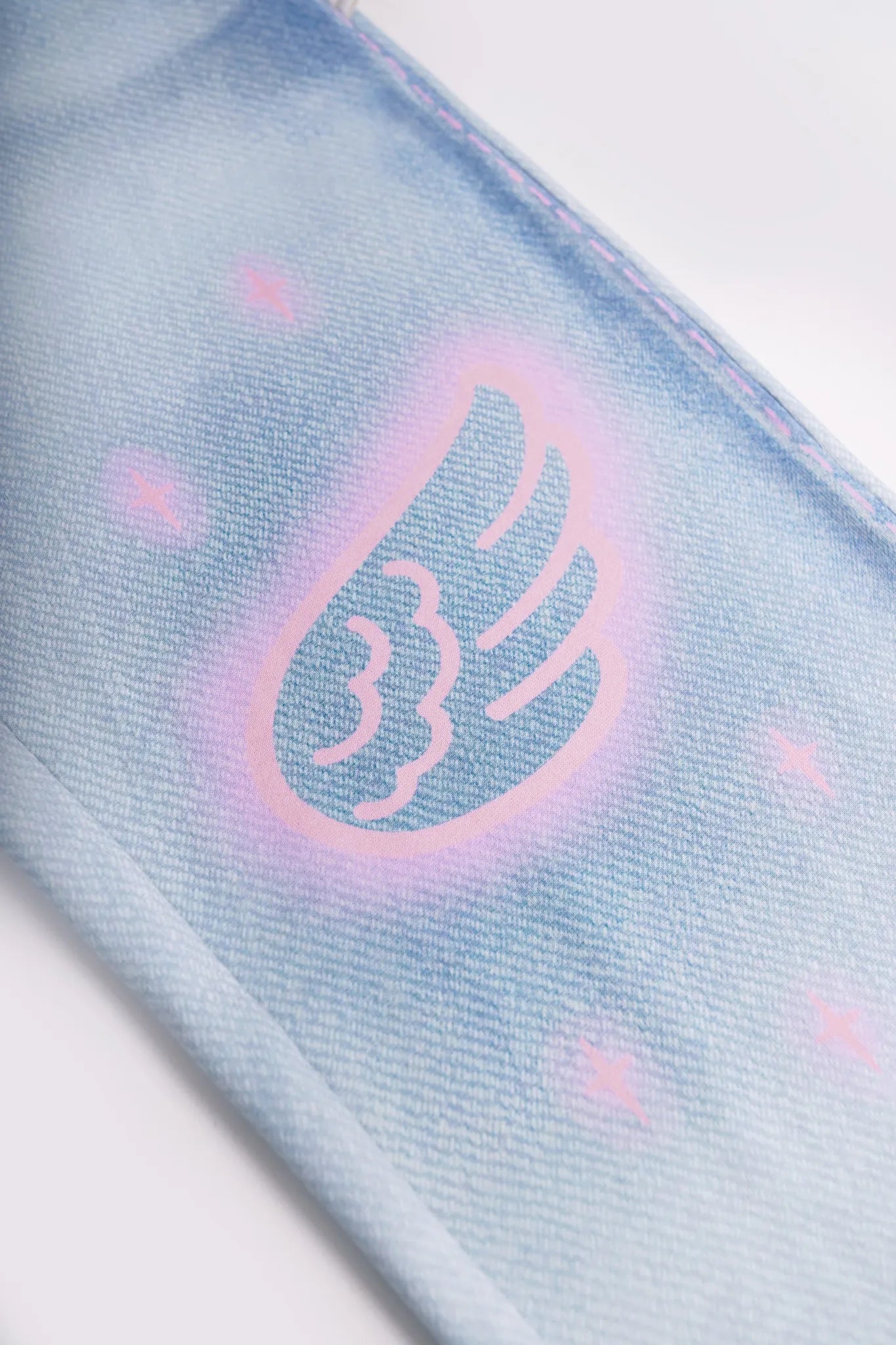 Poco Blush Denim Joggers with Wing Print