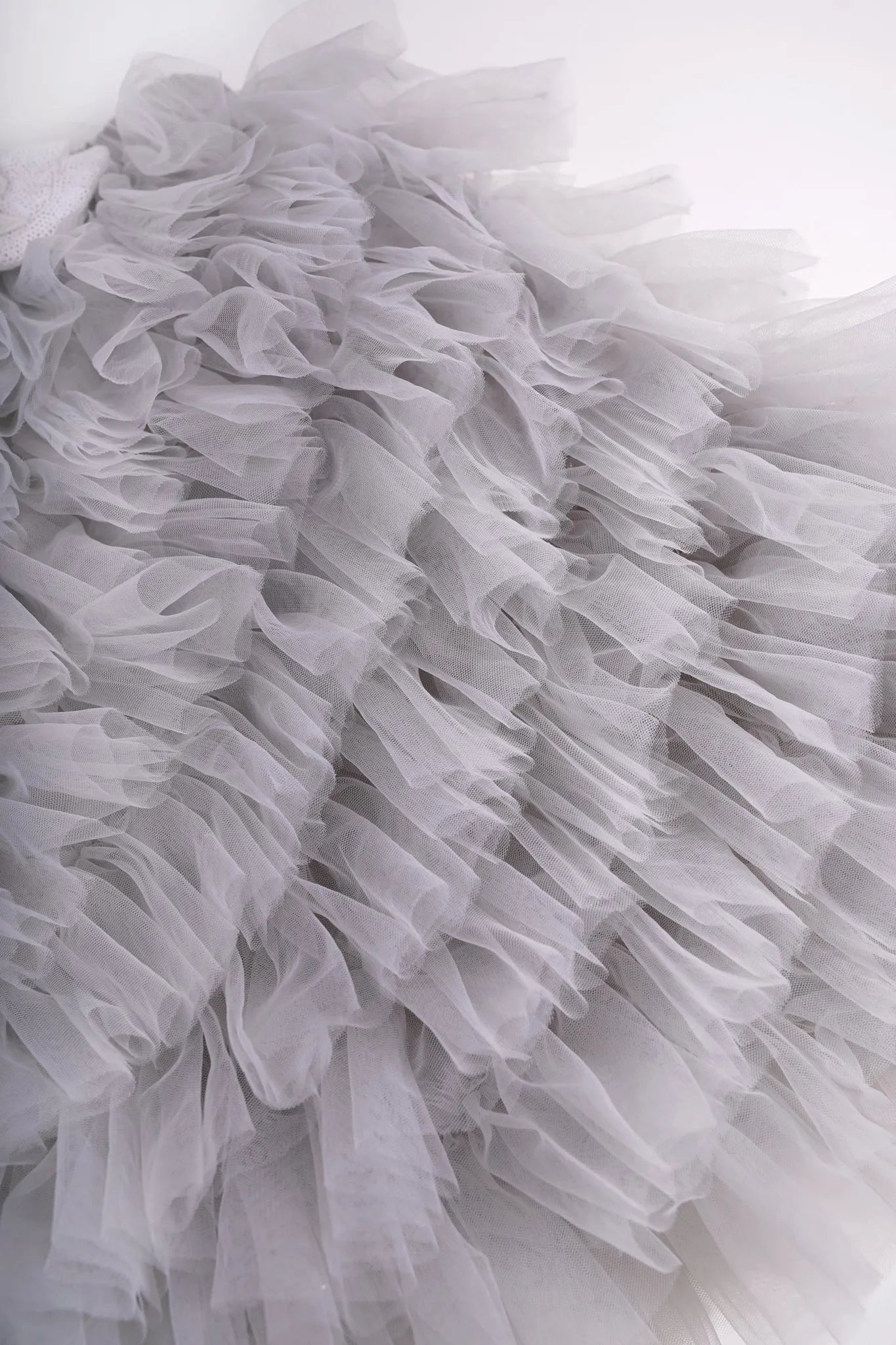 Poco Blush Swan Embroidered Tulle Skirt
