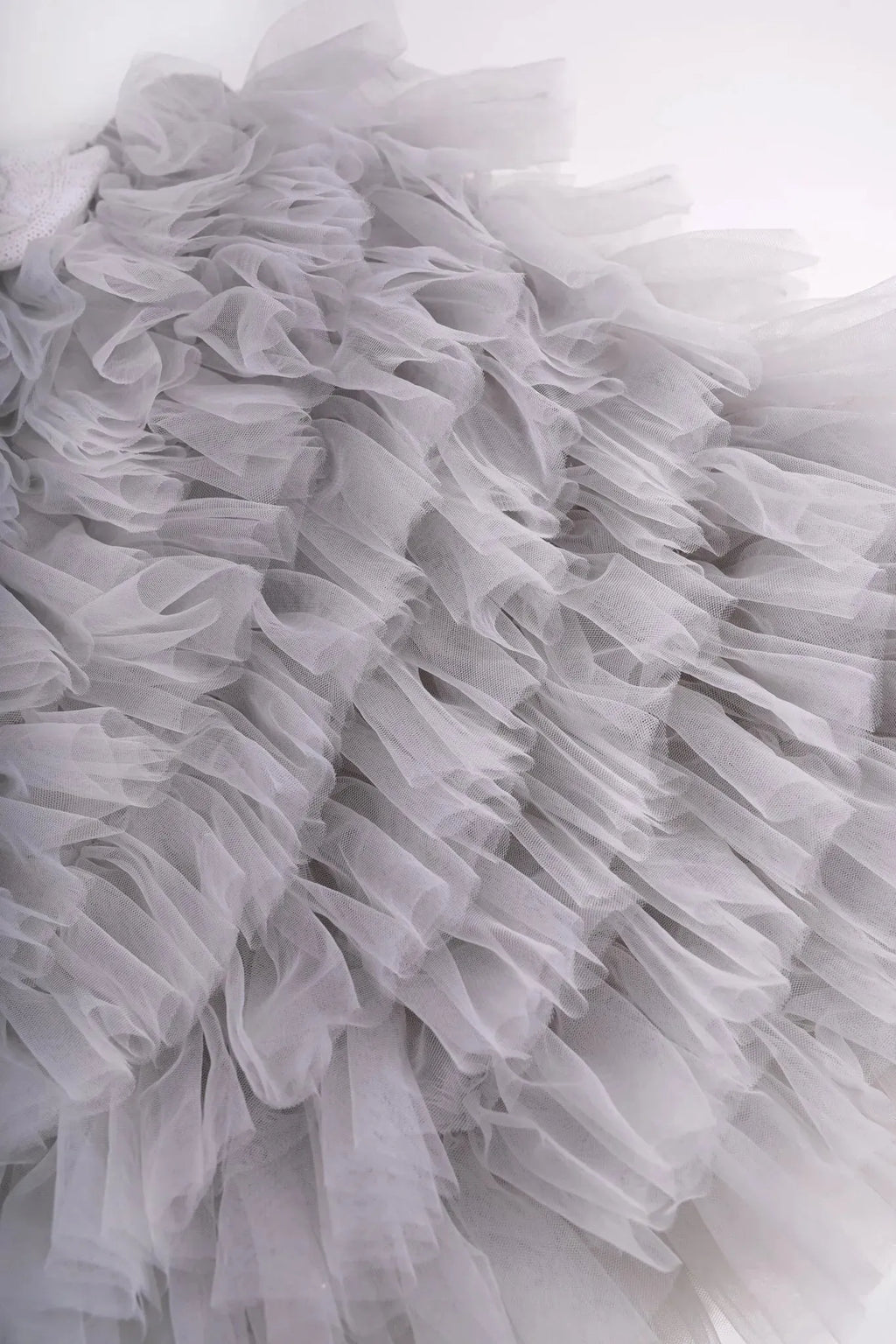 Poco Blush Swan Embroidered Tulle Skirt