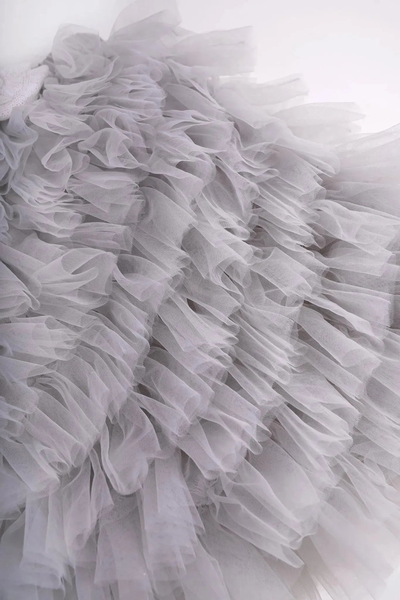 Poco Blush Swan Embroidered Tulle Skirt