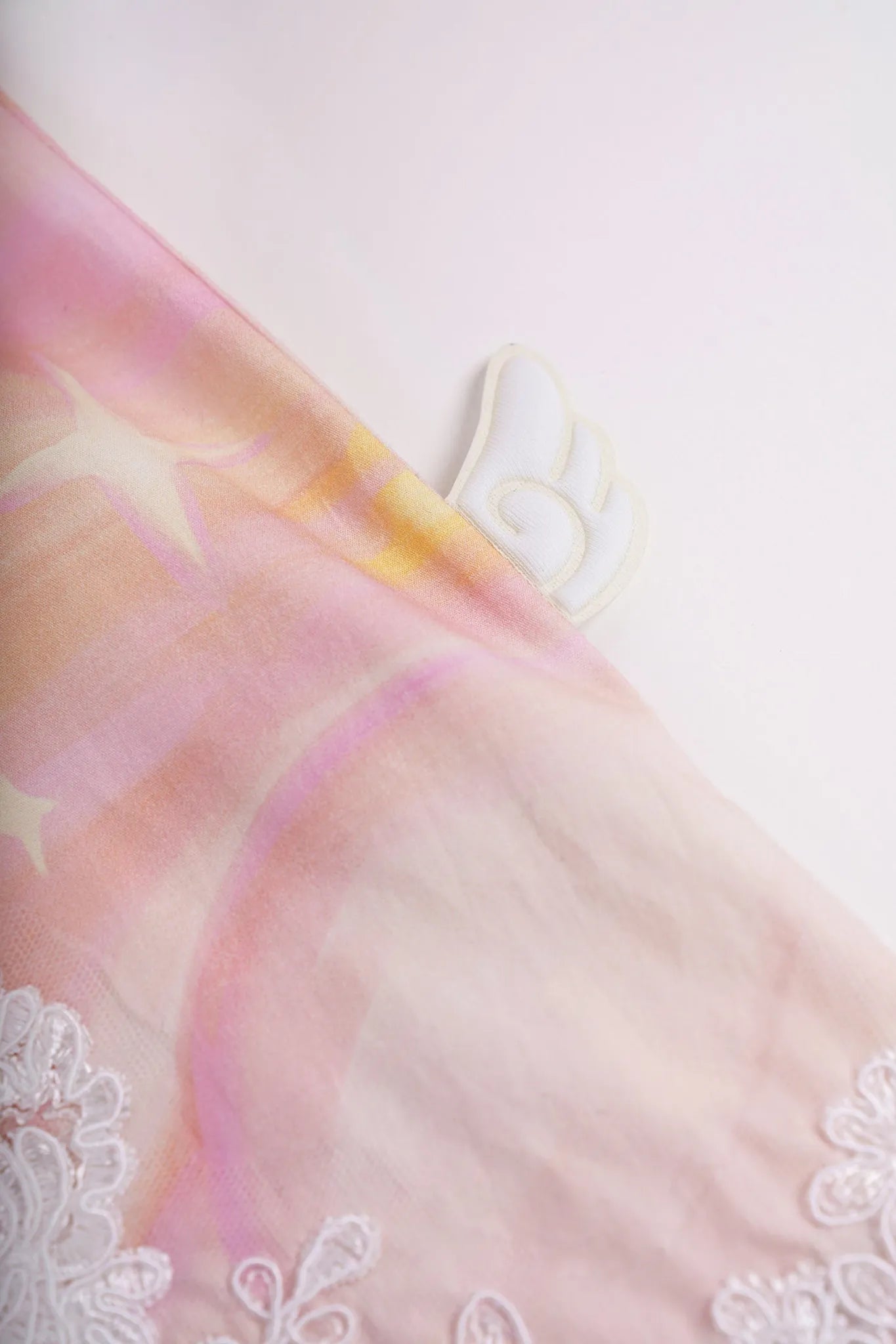 Poco Blush Swan Dream Print Lace Shirt