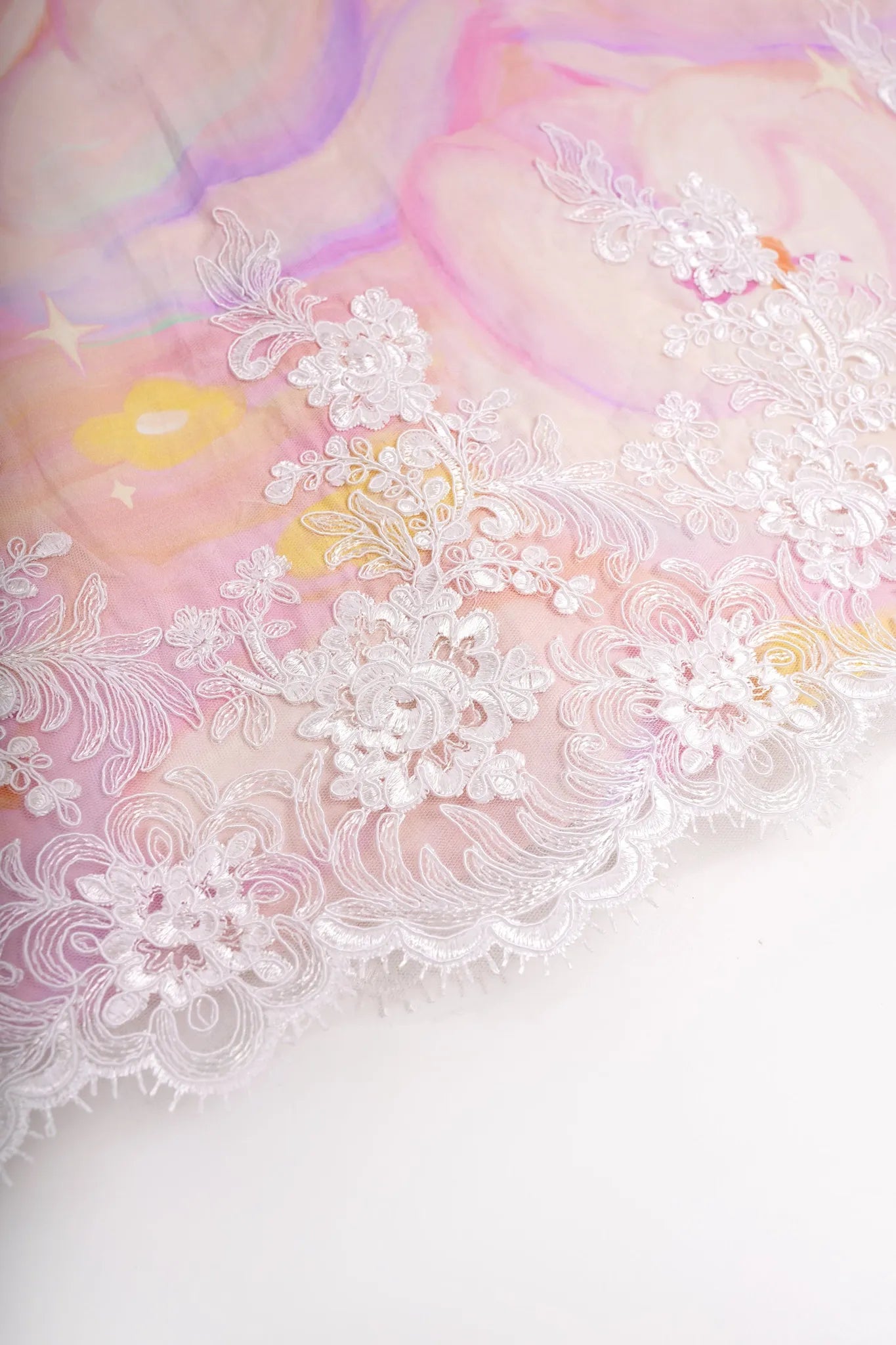 Poco Blush Swan Dream Print Lace Shirt