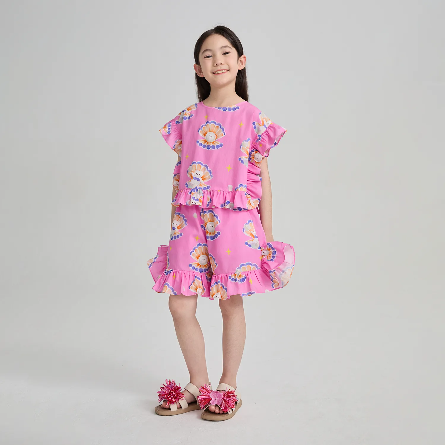 Poco Blush Mermaid Pearl Cat Shorts