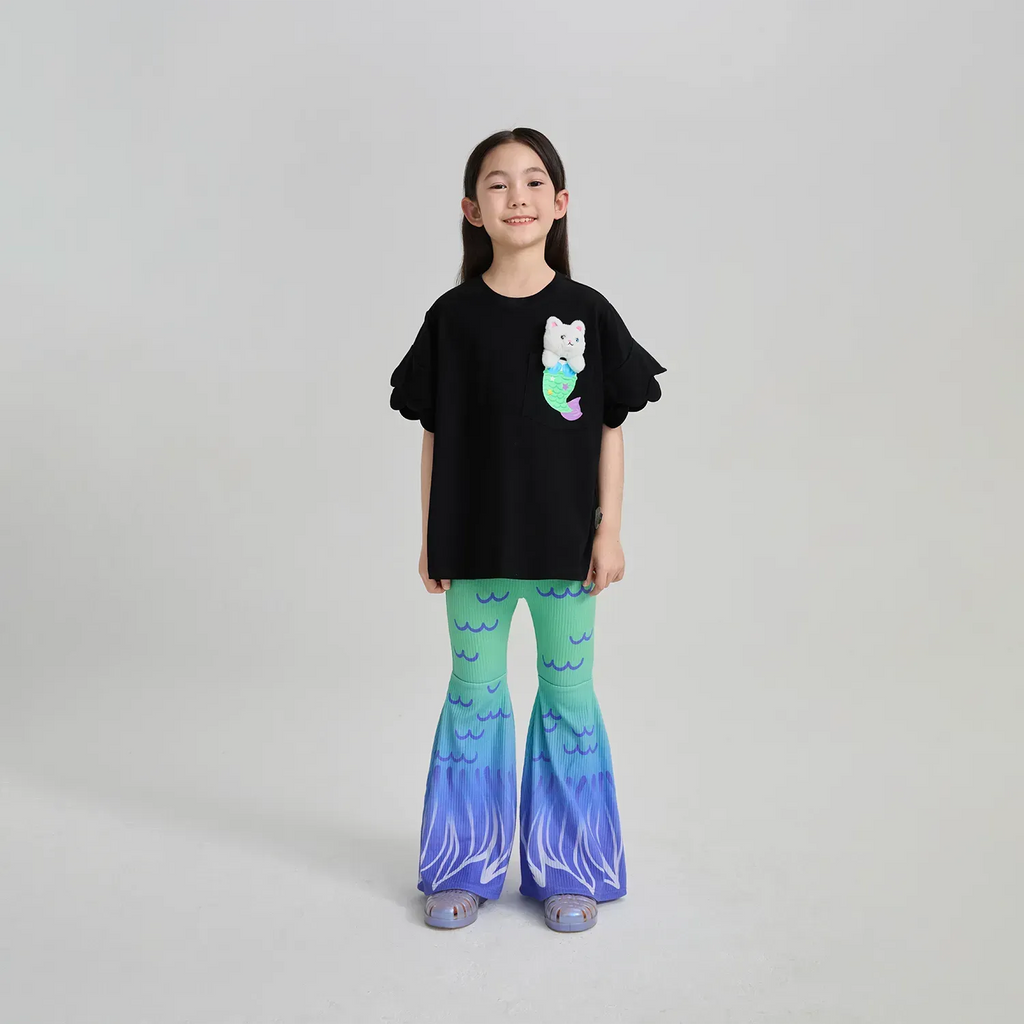 Poco Blush Mermaid Cat Plush Doll Tee