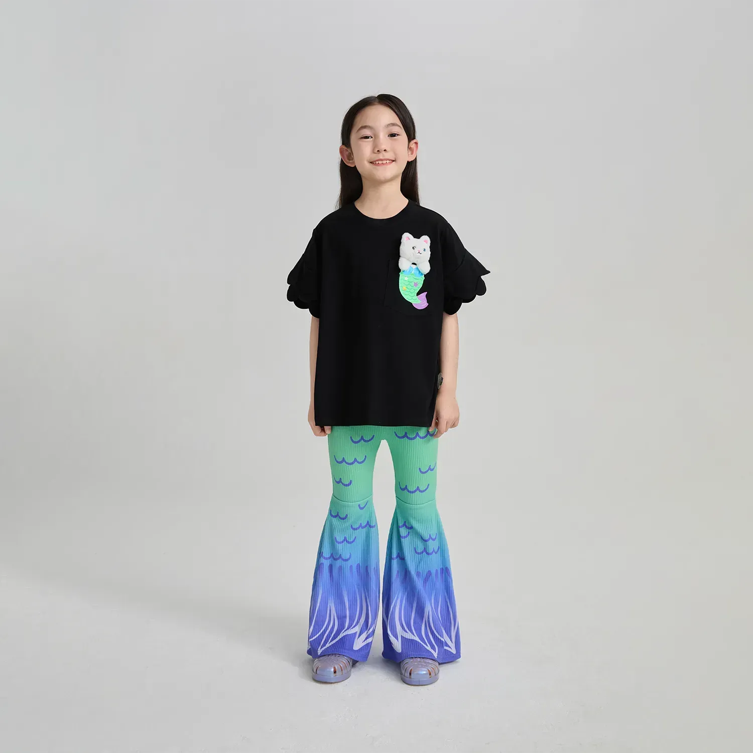 Poco Blush Mermaid Cat Plush Doll Tee