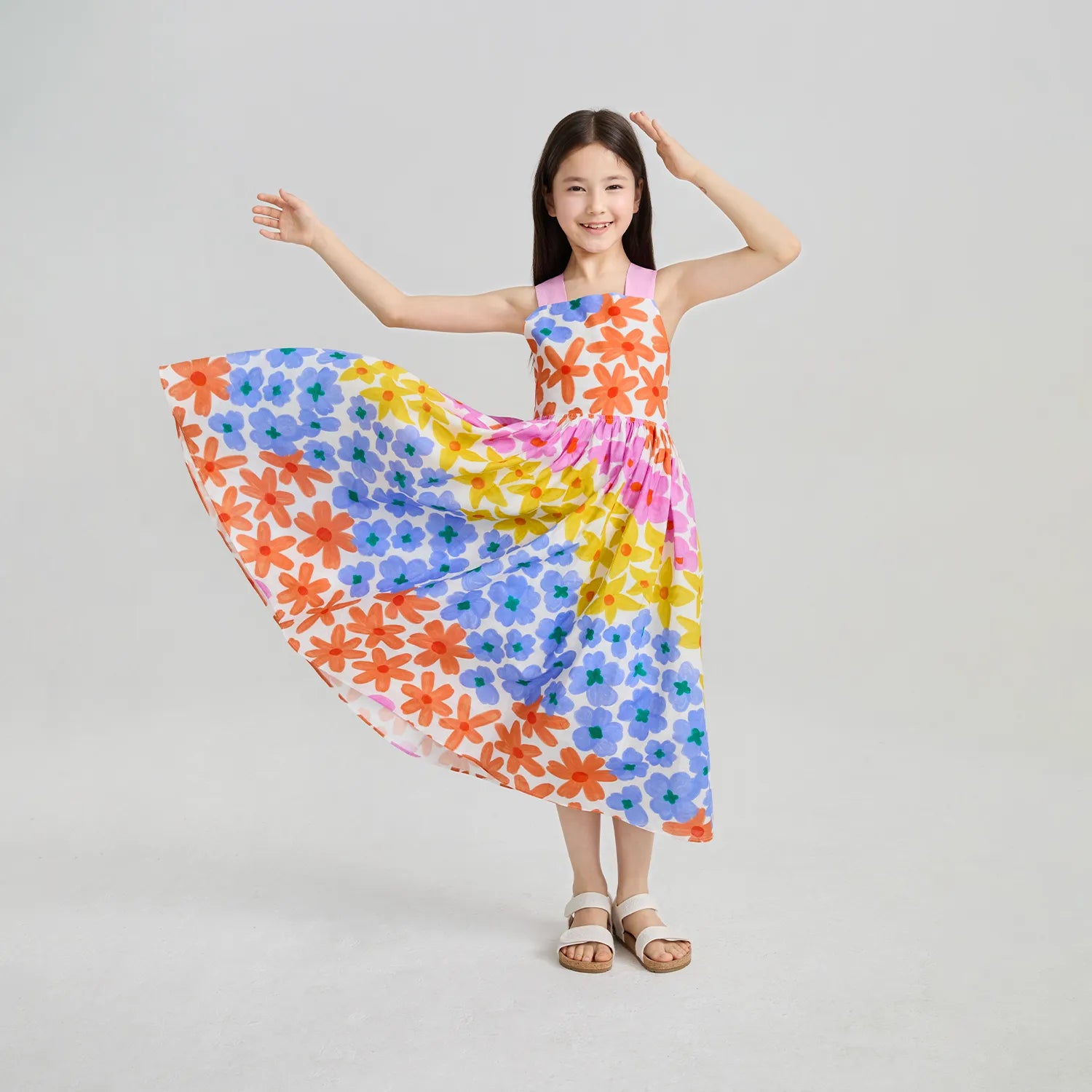 Poco Blush Tropical Linen Vacation Dress