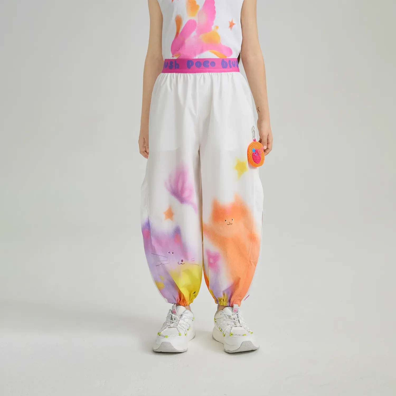 Poco Blush Dream Sports Day Print Bug‑Guard Pants