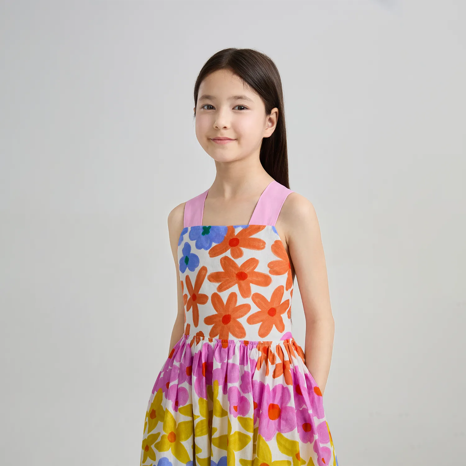 Poco Blush Tropical Linen Vacation Dress