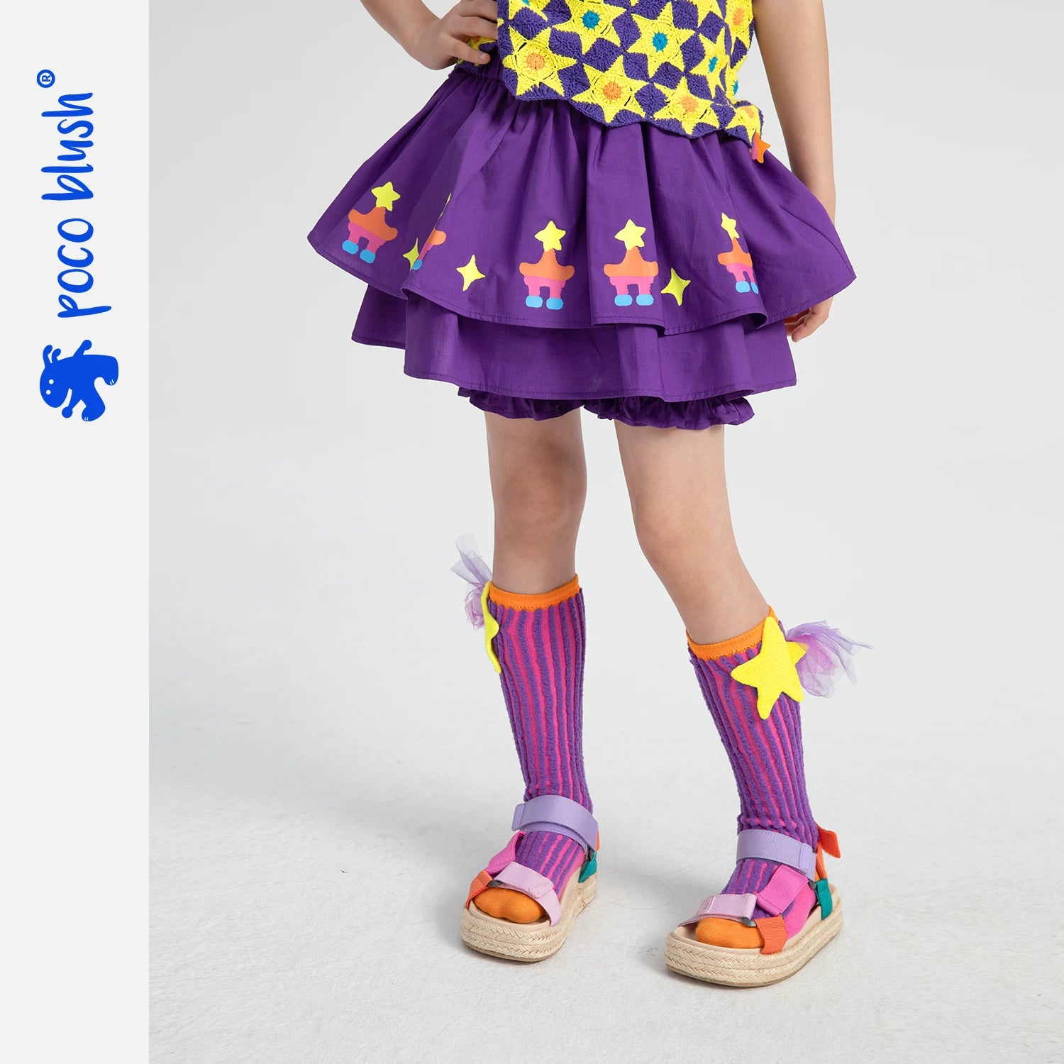 Poco Blush Star Tower Puff Shorts