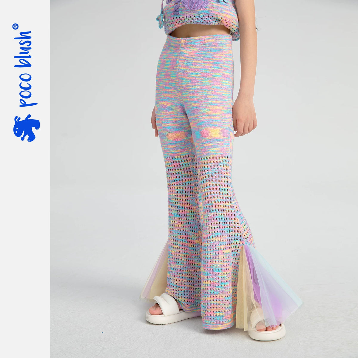 Poco Blush Mermaid Tail Knit Pants