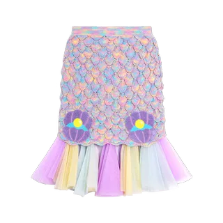 Poco Blush Mermaid Tail Knit Skirt