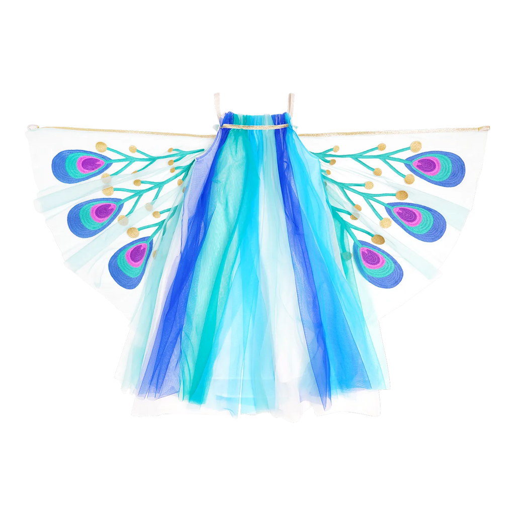Poco Blush Peacock Dance Mesh Maxi