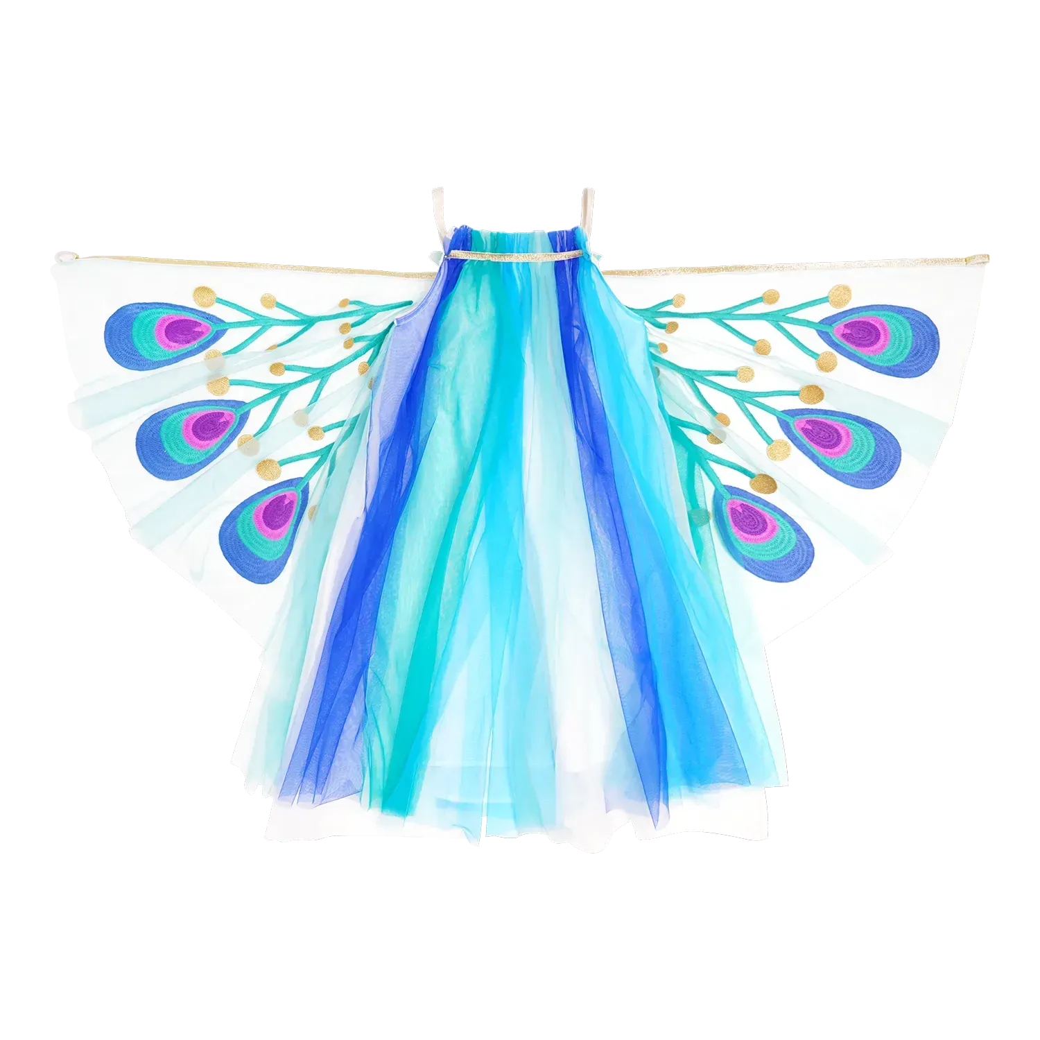 Poco Blush Peacock Dance Mesh Maxi